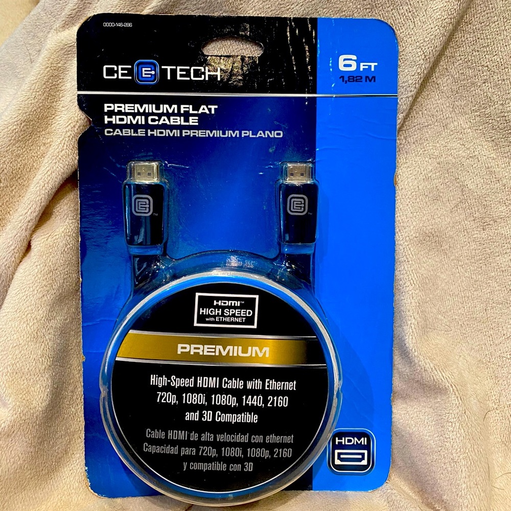 CE tech premium flat HDMI cable